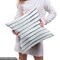 Ambesonne Harbour Stripe Fabric by the Yard, Abstract Brushstroke Nautical Ocean Horizontal Lines Soft Picture, Decorative Fabric for Upholstery and Home Accents, 3 Yards, Pale Slate Blue White